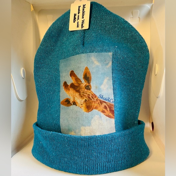 Graphic Designed Beanie(BLUE) SEE PICTURES - Picture 1 of 5